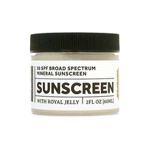 Load image into Gallery viewer, 30 SPF Broad Spectrum Royal Jelly Mineral Sunscreen