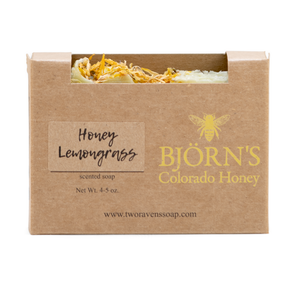 Two Ravens - Honey Lemongrass Soap – Björn's Colorado Honey Two Ravens - Honey Lemongrass Soap – Björn's Colorado Honey